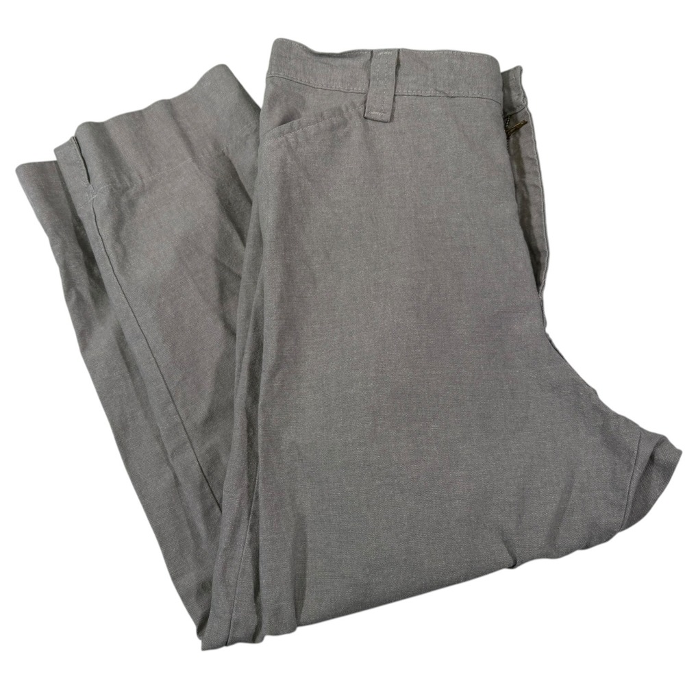Riders Casuals 10 M Grey Straight Leg Pants High Waisted Neutral Minimalist